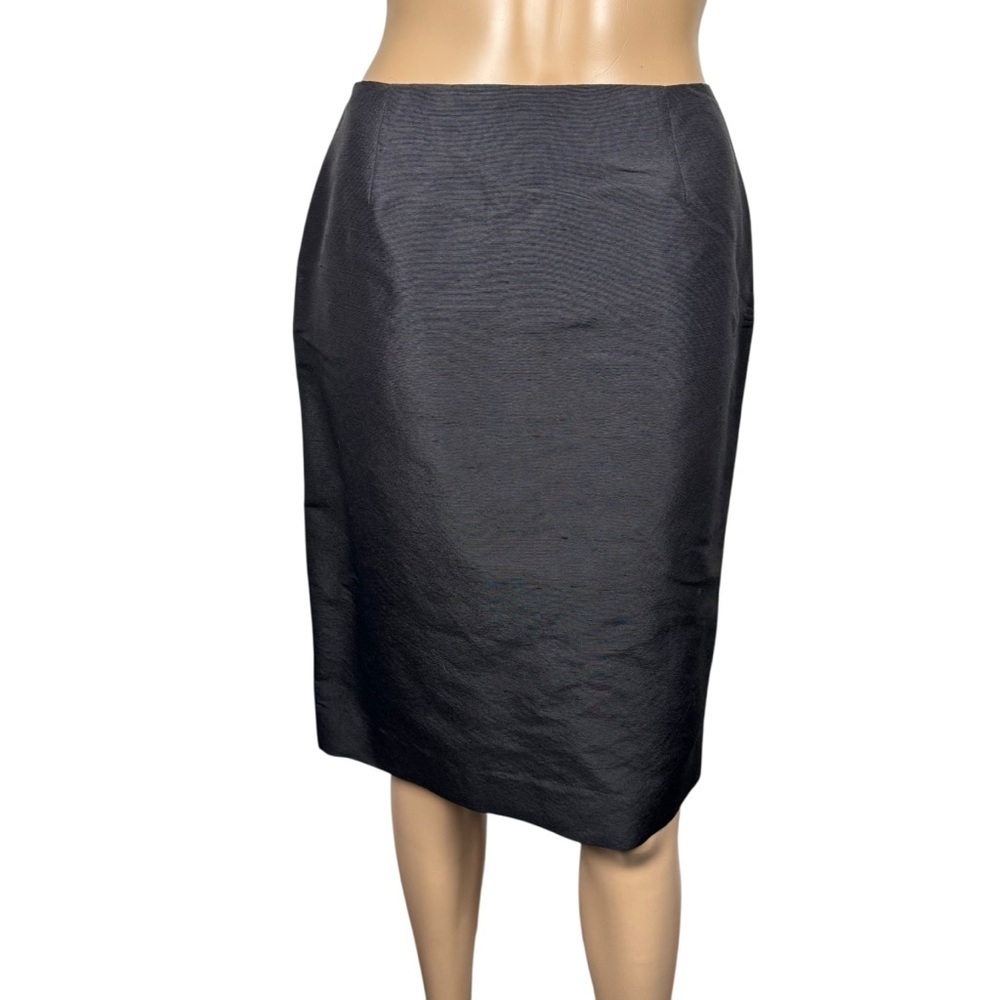 NWT New $120 Dana Buchman Silk Black Pencil Skirt Size 4